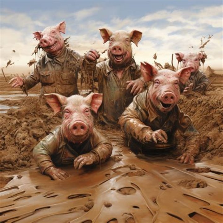 Why do pigs cover themselves in mud?