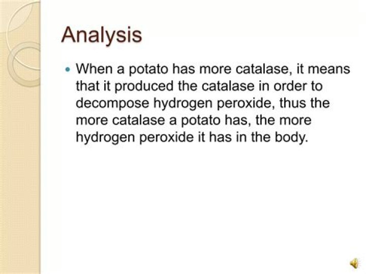 Why does frozen potato react with hydrogen peroxide?