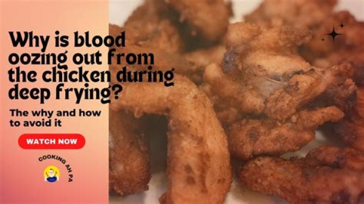 Why does my chicken bleed when I fry it?