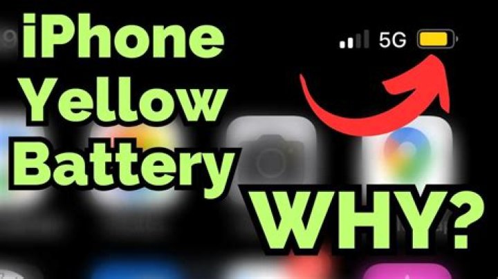 Why is my iPhone battery yellow at 100?