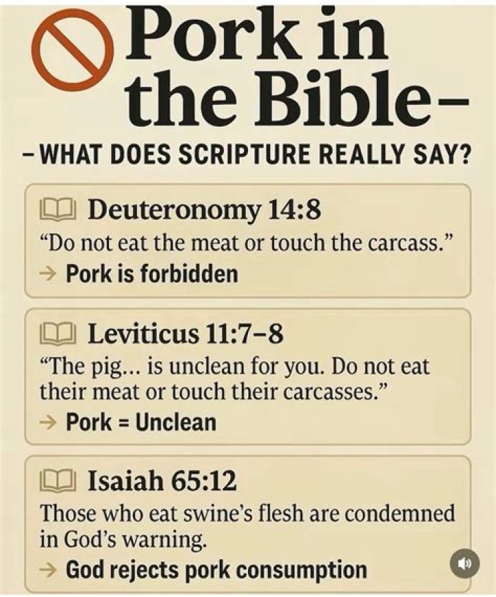 Why is pig forbidden in the Bible?